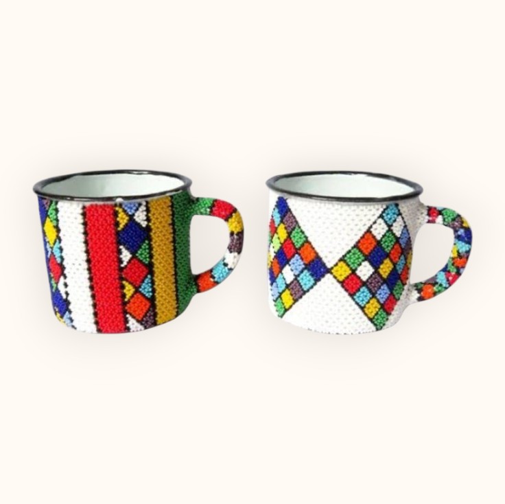 The Kombe Beaded Mugs